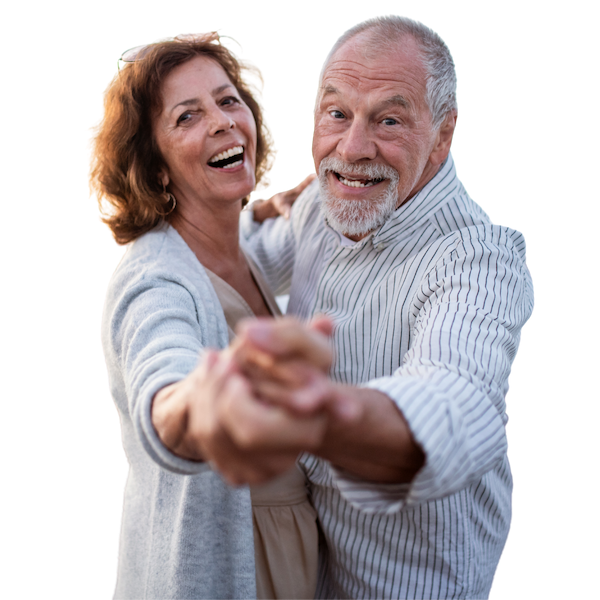 Happy Seniour Couple Dancing in Tampa Palms, FL